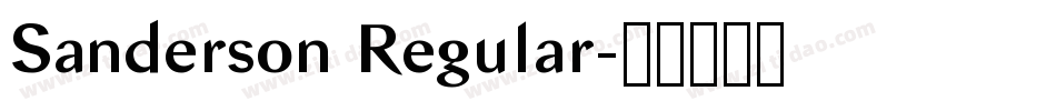 Sanderson Regular字体转换